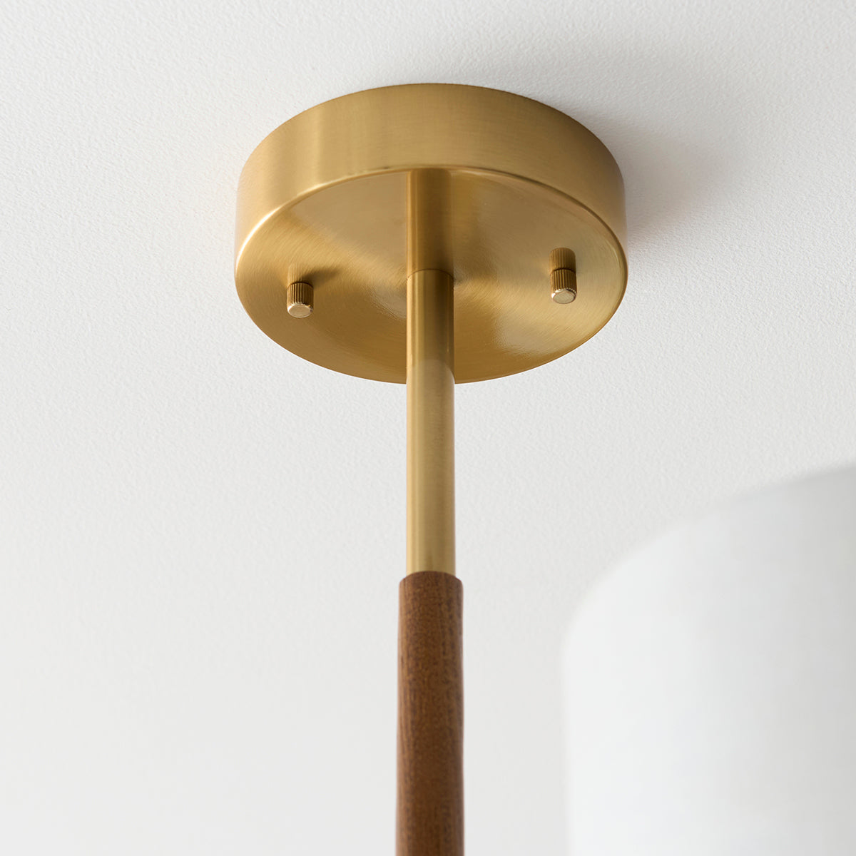 Horace Semi Flush Light in Brushed Aged Brass