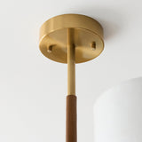 Horace Semi Flush Light in Brushed Aged Brass