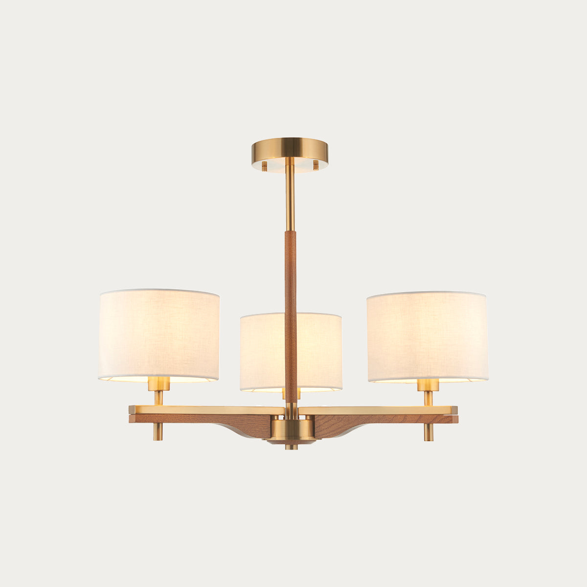 Horace Semi Flush Light in Brushed Aged Brass
