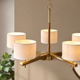 Horace 5-Light Pendant Light in Brushed Aged Brass