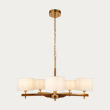 Horace 5-Light Pendant Light in Brushed Aged Brass