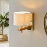 Horace Wall Light in Brushed Aged Brass Plate