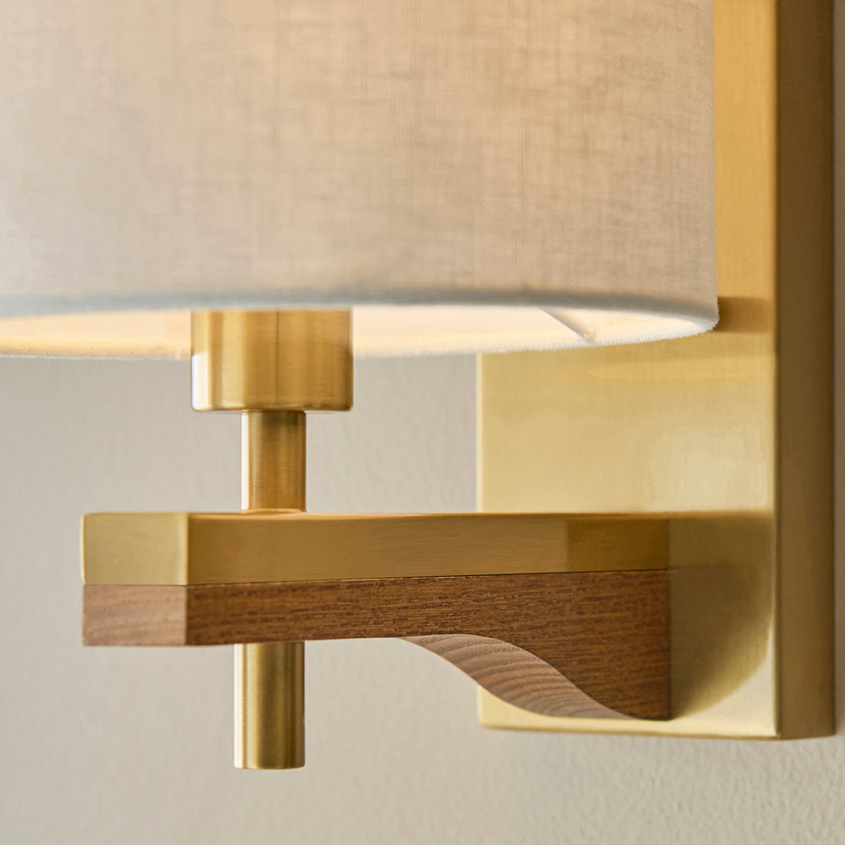 Horace Wall Light in Brushed Aged Brass Plate