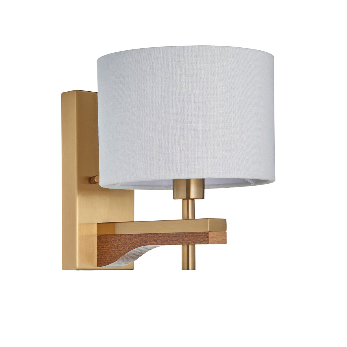 Horace Wall Light in Brushed Aged Brass Plate
