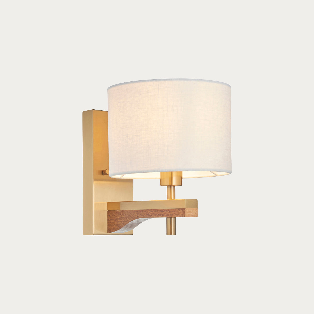 Horace Wall Light in Brushed Aged Brass Plate