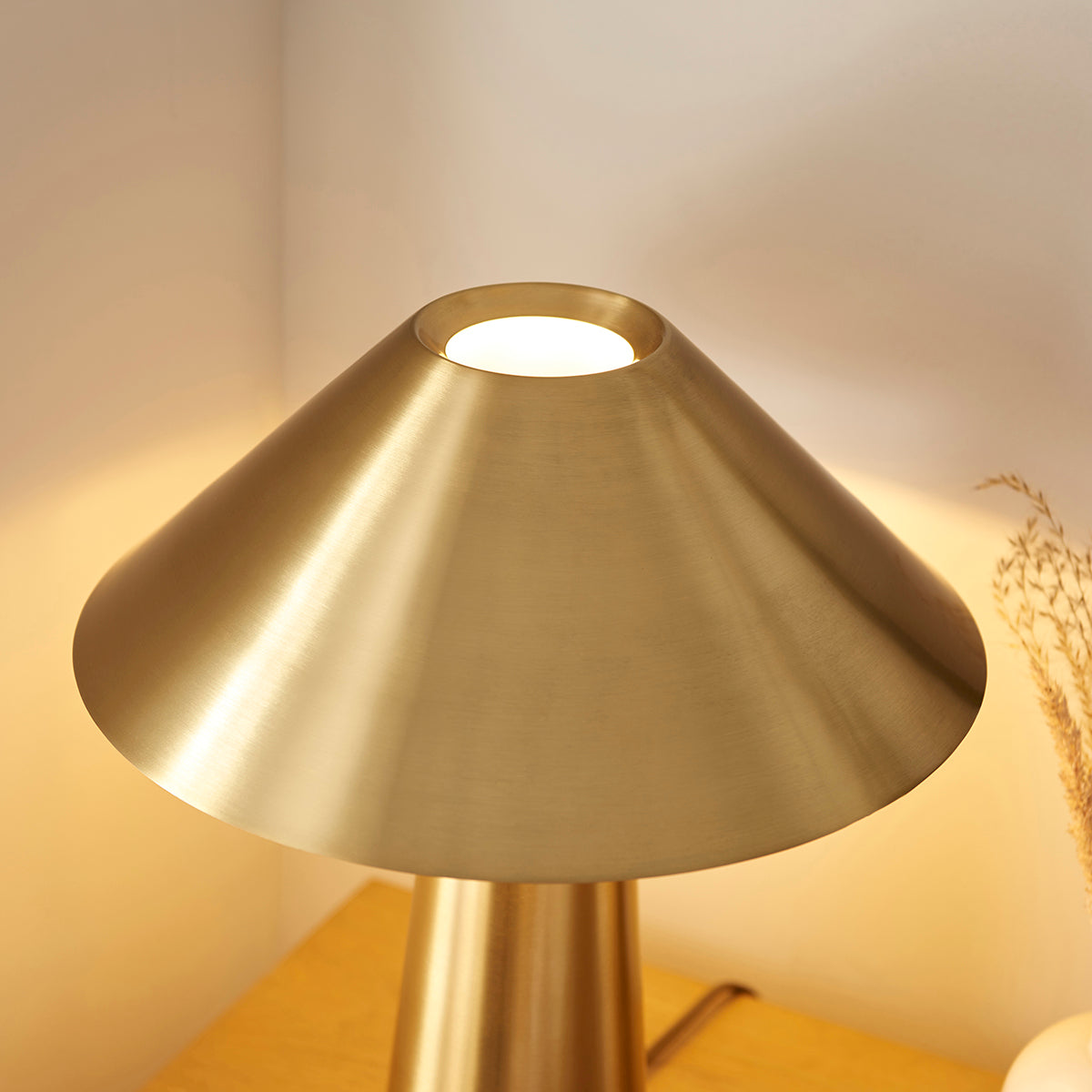 Emilee Table Light in Brushed Aged Brass Plate