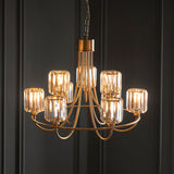 Rosalie 9-Light Tiered Chandelier in Antique Brass