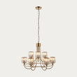 Rosalie 9-Light Tiered Chandelier in Antique Brass