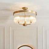 Colmn 3-Light Semi Flush Light in Warm Antique Brass