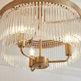 Colmn 3-Light Semi Flush Light in Warm Antique Brass