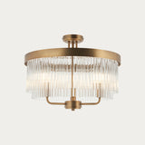 Colmn 3-Light Semi Flush Light in Warm Antique Brass