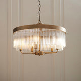 Colmn 5-Light Pendant Light in Warm Antique Brass