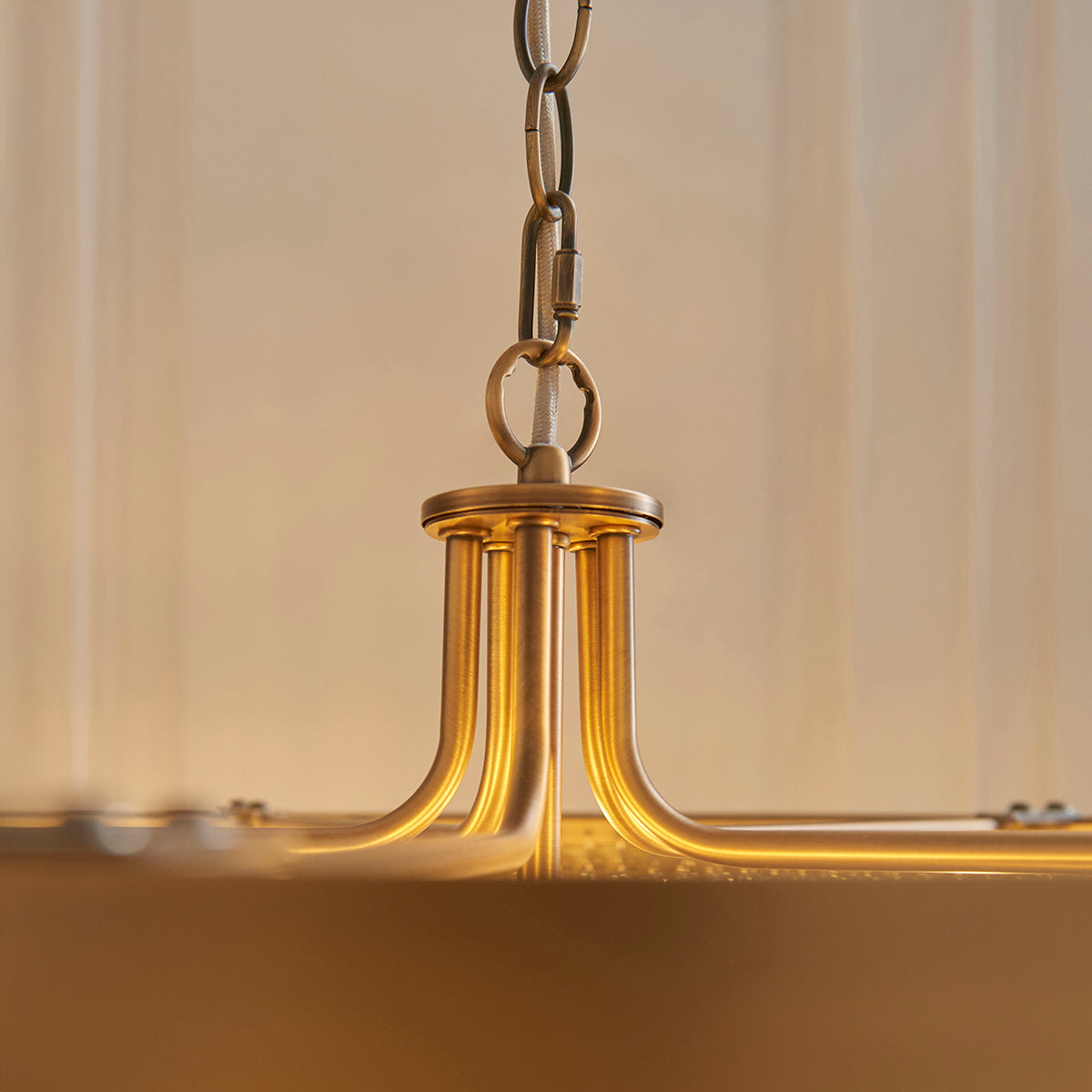 Colmn 5-Light Pendant Light in Warm Antique Brass