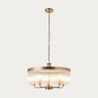 Colmn 5-Light Pendant Light in Warm Antique Brass