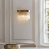 Colmn 2-Light Wall Light in Warm Antique Brass