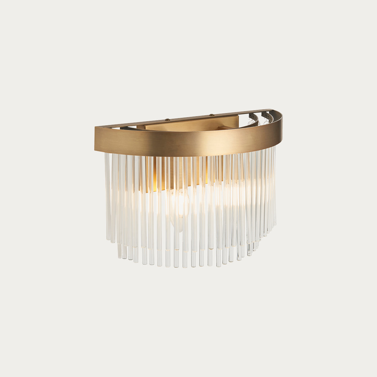 Colmn 2-Light Wall Light in Warm Antique Brass
