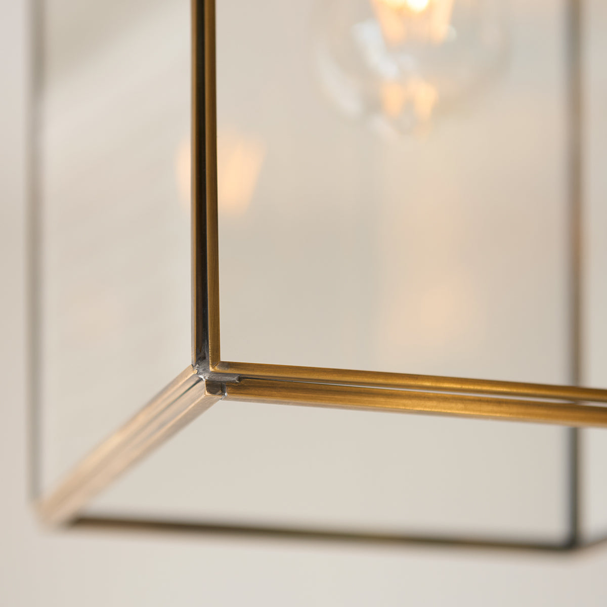 Brice Single Grand Pendant Light in Antique Brass