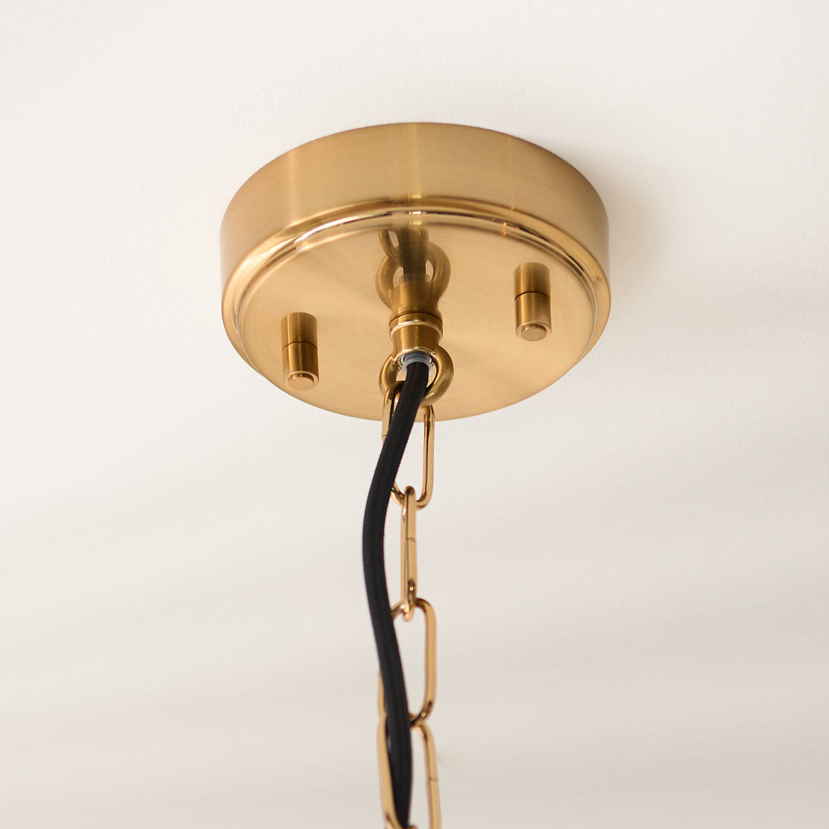 Brice Single Grand Pendant Light in Antique Brass