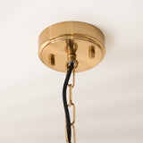 Brice Single Grand Pendant Light in Antique Brass