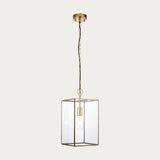 Brice Single Grand Pendant Light in Antique Brass