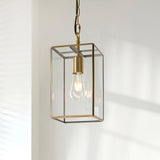 Brice Single Pendant Light in Antique Brass