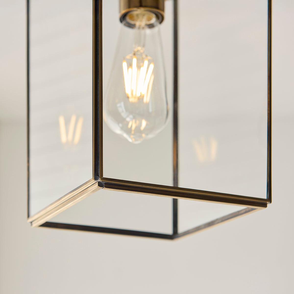 Brice Single Pendant Light in Antique Brass