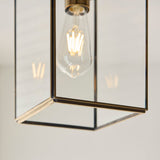 Brice Single Pendant Light in Antique Brass