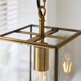 Brice Single Pendant Light in Antique Brass