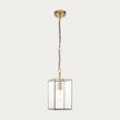 Brice Single Pendant Light in Antique Brass