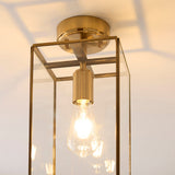 Brice Flush Light in Antique Brass