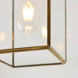 Brice Flush Light in Antique Brass