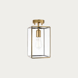 Brice Flush Light in Antique Brass