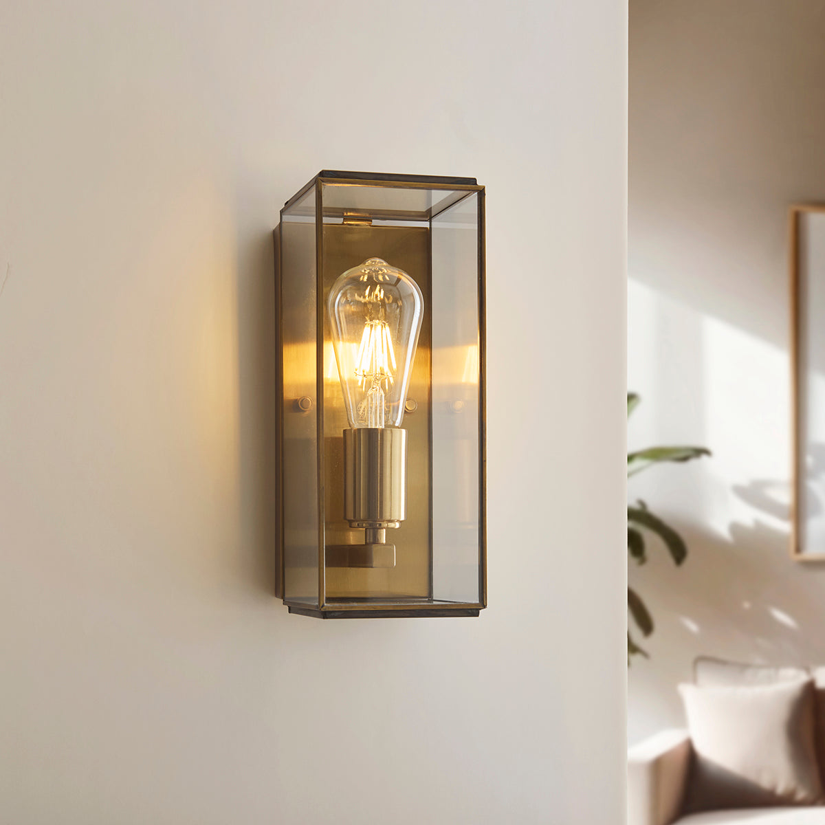 Brice Wall Light in Antique Brass
