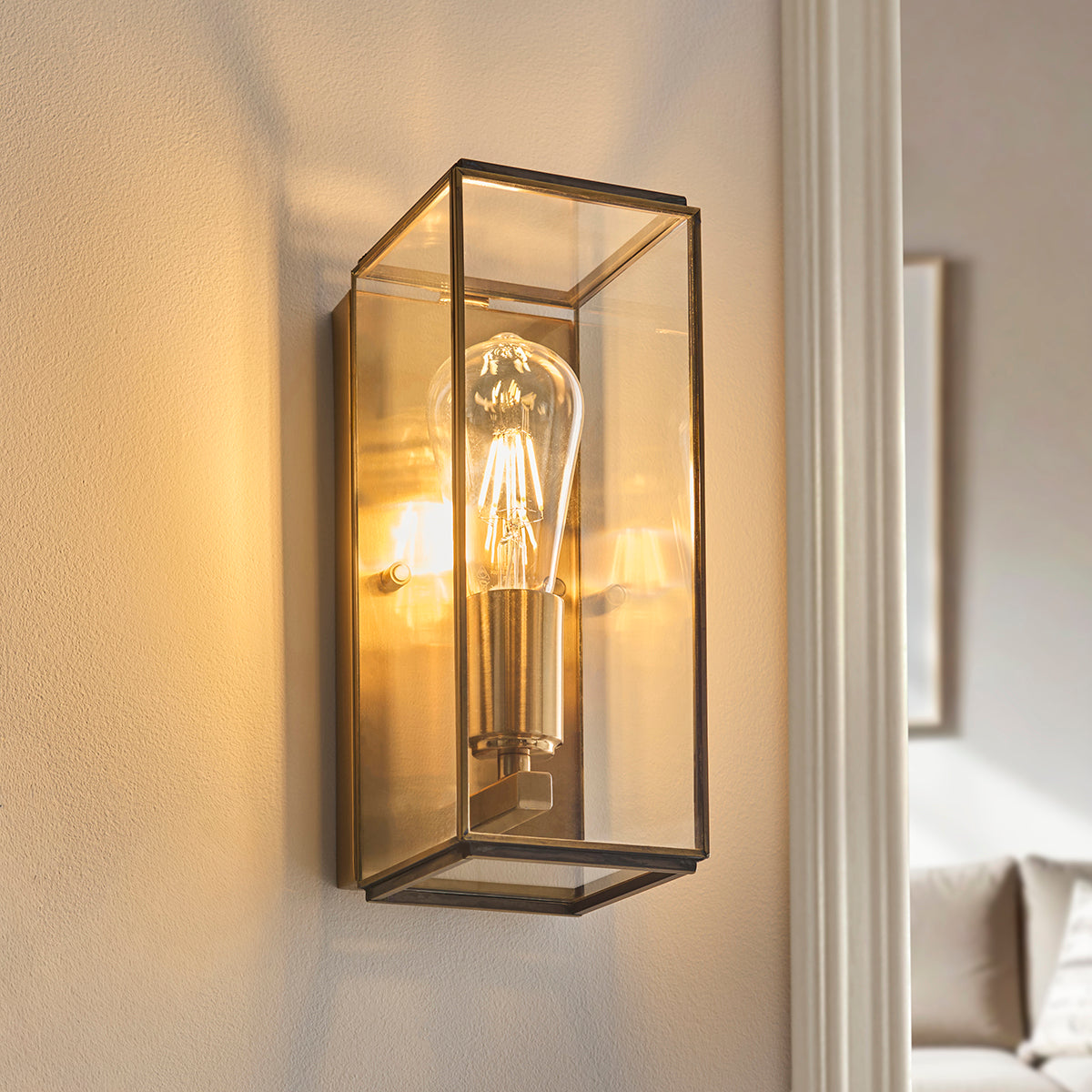 Brice Wall Light in Antique Brass