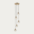 Andersen 5-Light Cascade Pendant Light in Antique Brass