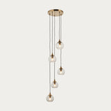 Andersen 5-Light Cascade Pendant Light in Antique Brass