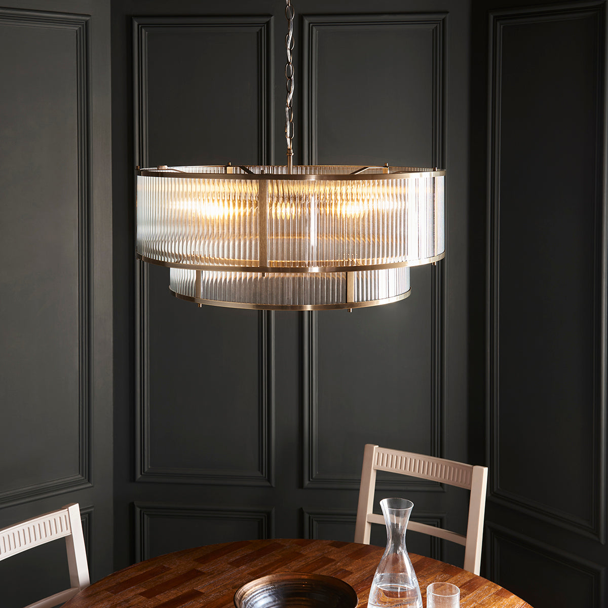 Radley 8-Light Tiered Pendant Light in Antique Brass