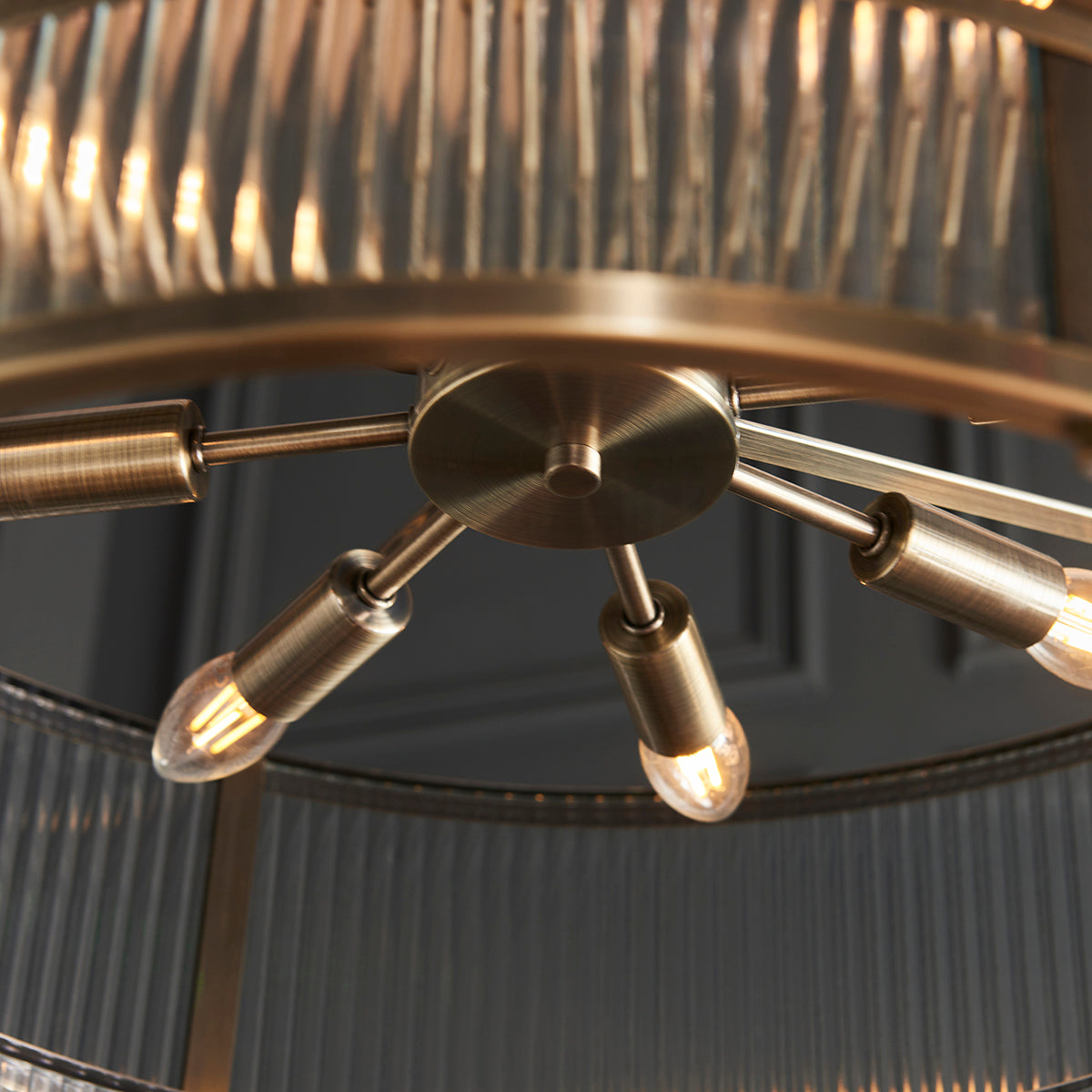 Radley 8-Light Tiered Pendant Light in Antique Brass