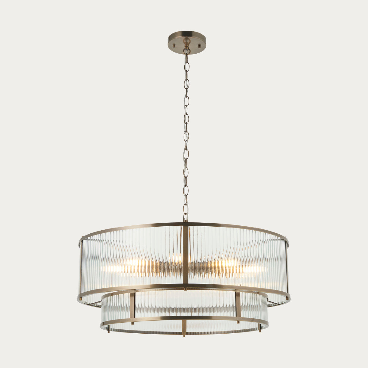 Radley 8-Light Tiered Pendant Light in Antique Brass