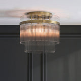 Odessa Flush Light in Antique Brass