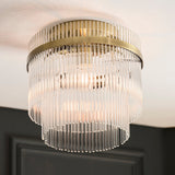 Odessa Flush Light in Antique Brass