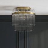 Odessa Flush Light in Antique Brass