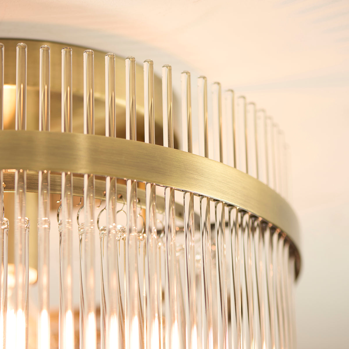 Odessa Flush Light in Antique Brass