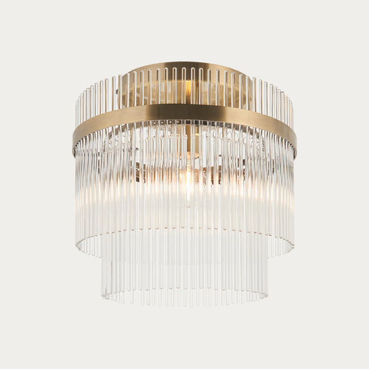 Odessa Flush Light in Antique Brass
