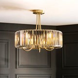 Amela 3-Light Semi Flush Light in Antique Brass