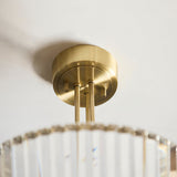 Amela 3-Light Semi Flush Light in Antique Brass