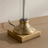 Antique Brass Plate & Natural Faux Linen Fabric