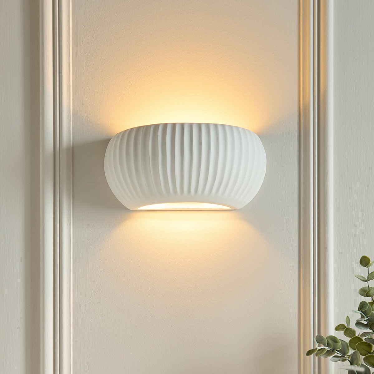Wickham Up Down Lamp in Unglazed Ceramic
