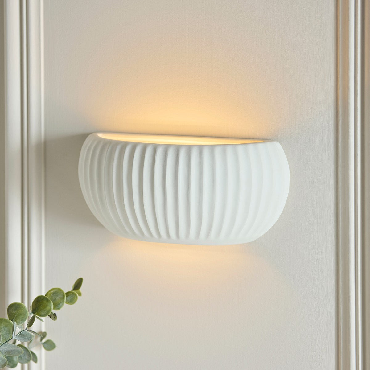 Wickham Up Down Lamp in Unglazed Ceramic