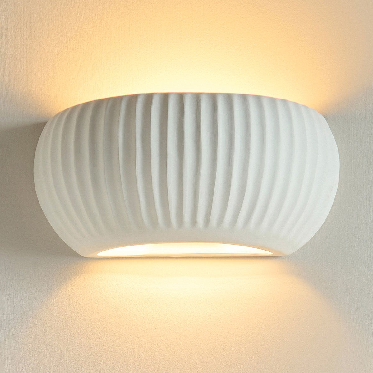 Wickham Up Down Lamp in Unglazed Ceramic